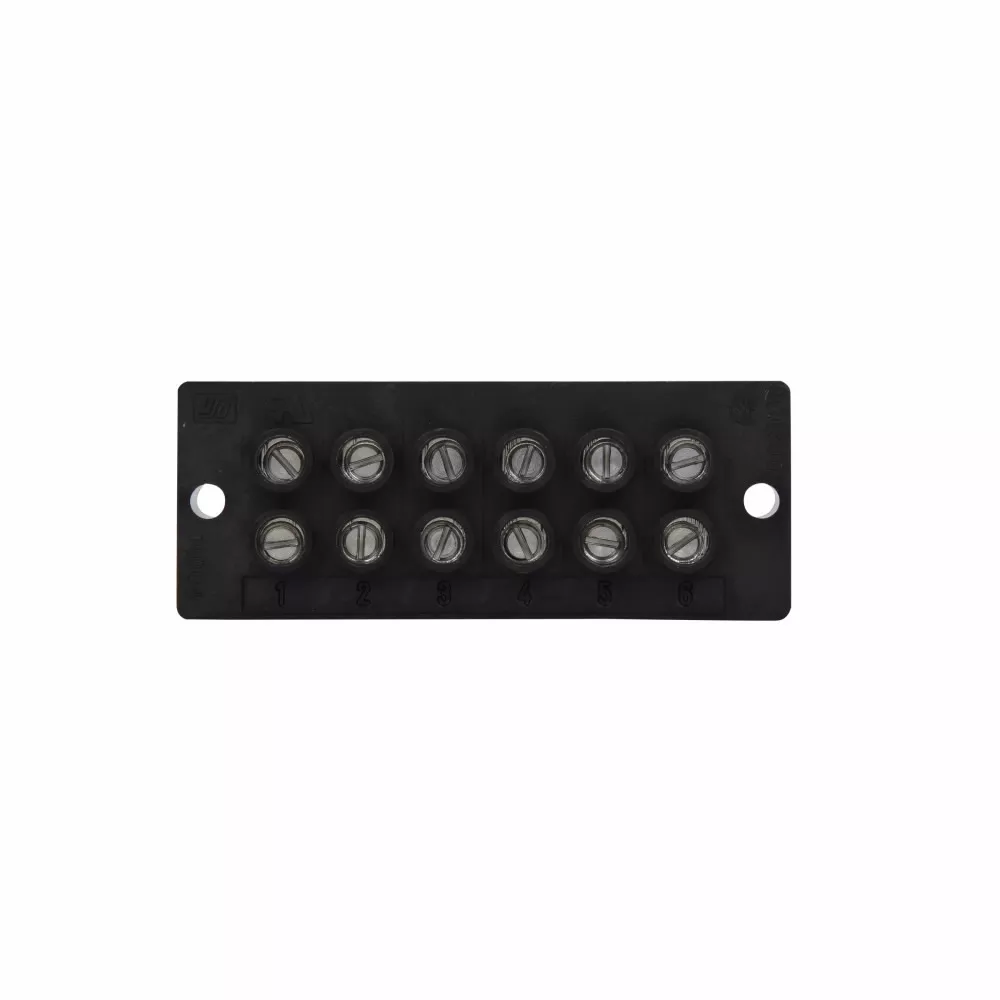 Bussmann Series 14004-6 8 AWG 6-Pole 90 Amp 600 VAC/VDC Dead Front Power Terminal Block