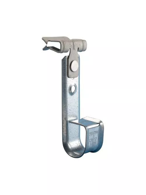 Caddy CAT1258SM Caddy Cablecat J-Hook with Hammer-On Flange Clip, Steel, Spring Steel, 3/4" dia, 5/16"-1/2" Flange