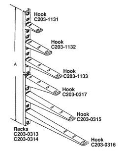 CHANCE C2031127 HOOK, CABLE RACK 10