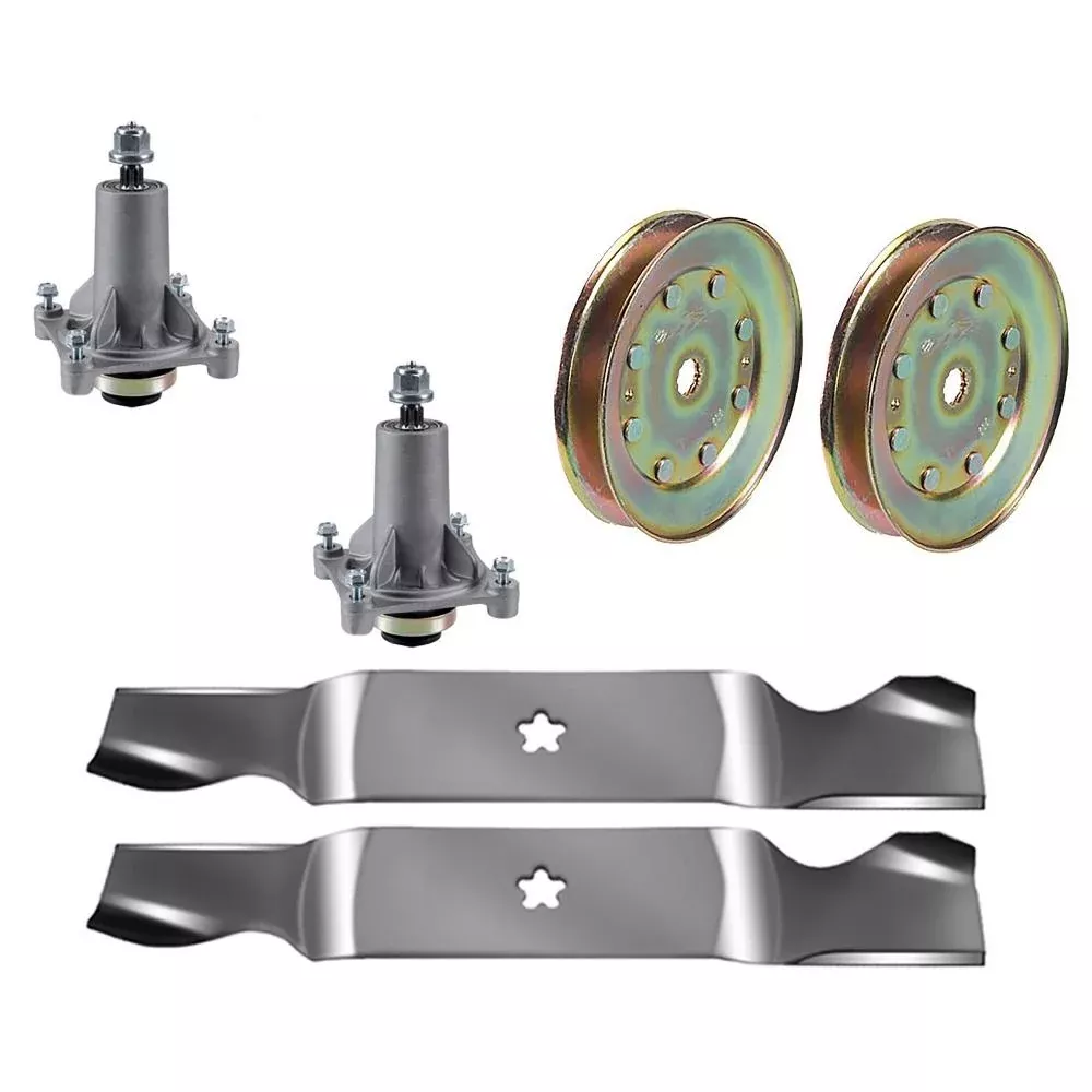 Deck Rebuild Kit Fits Sears 42" Deck Lawn Mowers - Blades-Pulleys-Spindles