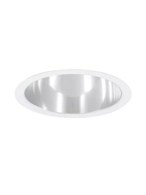 Elite Lighting 6501-CL-WH 6 Inch Horizontal Clear Chrome Reflector with White Trim Ring