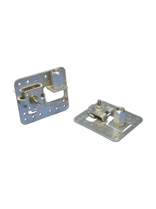 Erico LPC30258 Air Terminal Base, Stamped Adjustable, Imperial Thread, Bronze, Brass, 5/8 UNC Thread, Flat