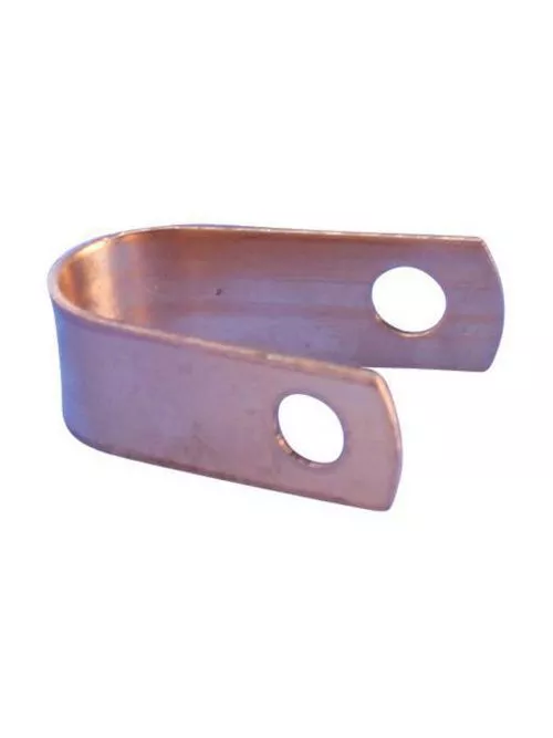 Erico LPC801 Single Hole Cable Strap, Copper, 0.469" OD