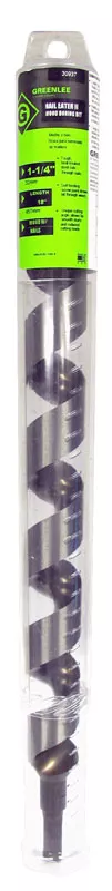 Greenlee 66PT-1-1/4 18" Steel Hex-Shank Self Feed Screw Point Auger Drill Bit