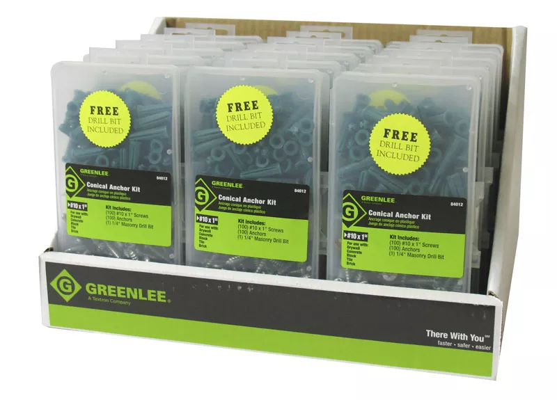 Greenlee 84012 201-Piece #10 x 1" Anchor Kit