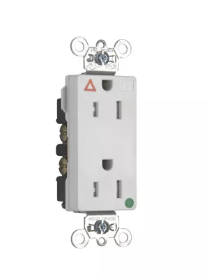 HG IG TR DECOR RECEPT 15A 125V WH