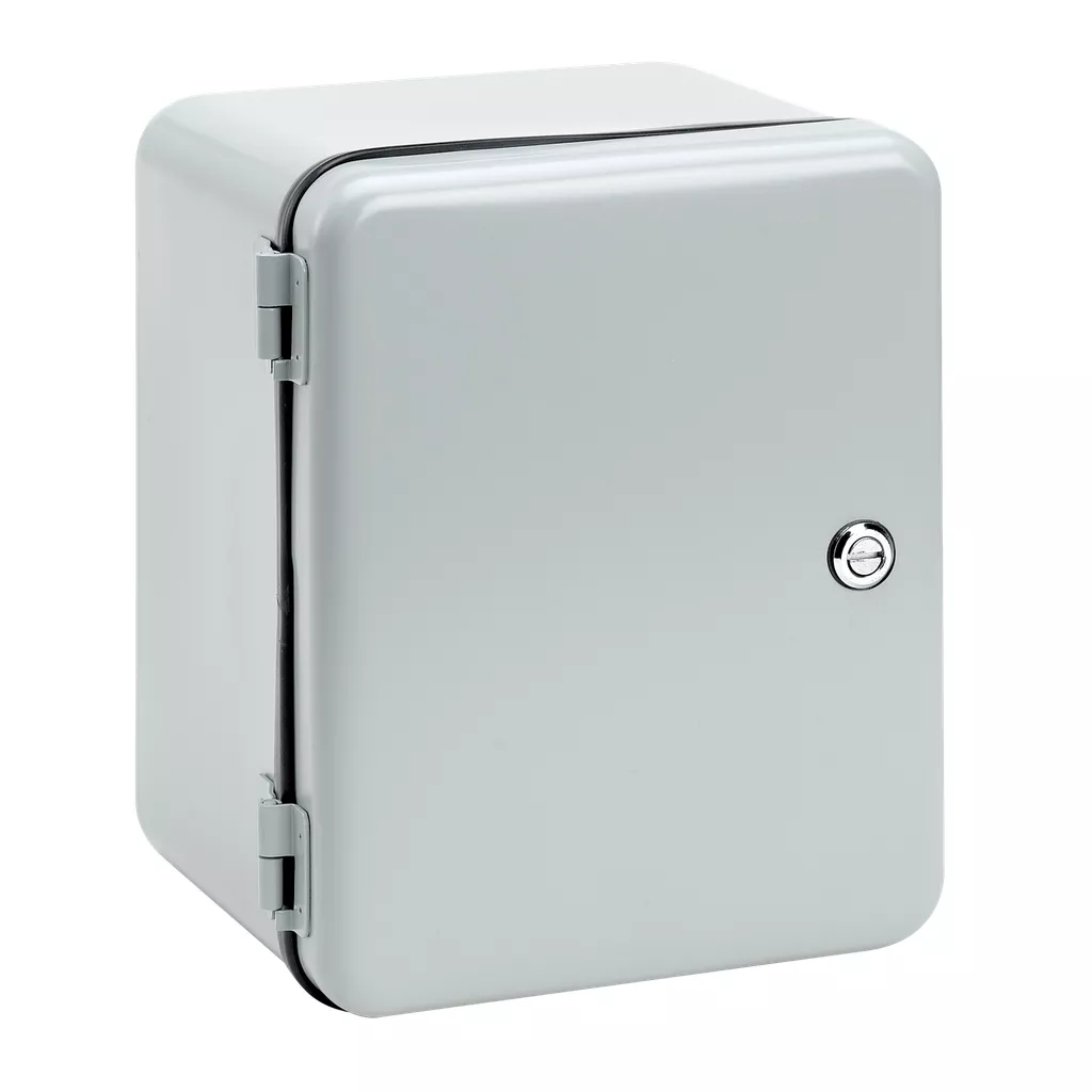 Hoffman D866IS Removable Hinge With Quarter-Turn Latch, Contoured, Type 12, 8" x 6" x 6", Gray, Steel