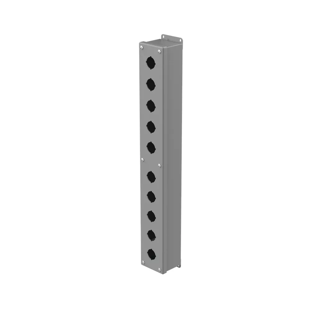 Hoffman E10PB Pushbutton Enclosures, Type 12, 10PB x 30.5mm, Gray, Steel