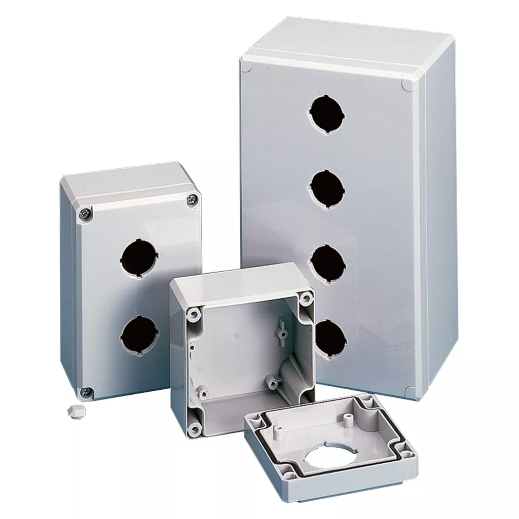 Hoffman Q2PBPCD 153 x 73 x 79mm QLINE-D 30.5mm Pushbutton Enclosure, Polycarbonate