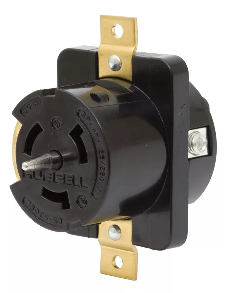 Hubbell CS6369L 50 Amp 125/250 VAC Locking FeMale Receptacle