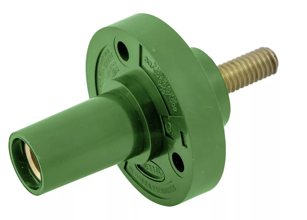 Hubbell HBL15FRSGN SINGLE POLE SER 15 RECEP, STUD, 150A, GN