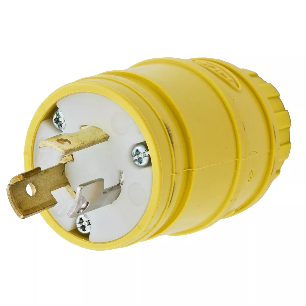 Hubbell HBL2447 15 Amp 125 Volt 2-Pole 3-Wire NEMA L5-15P Yellow Locking Plug