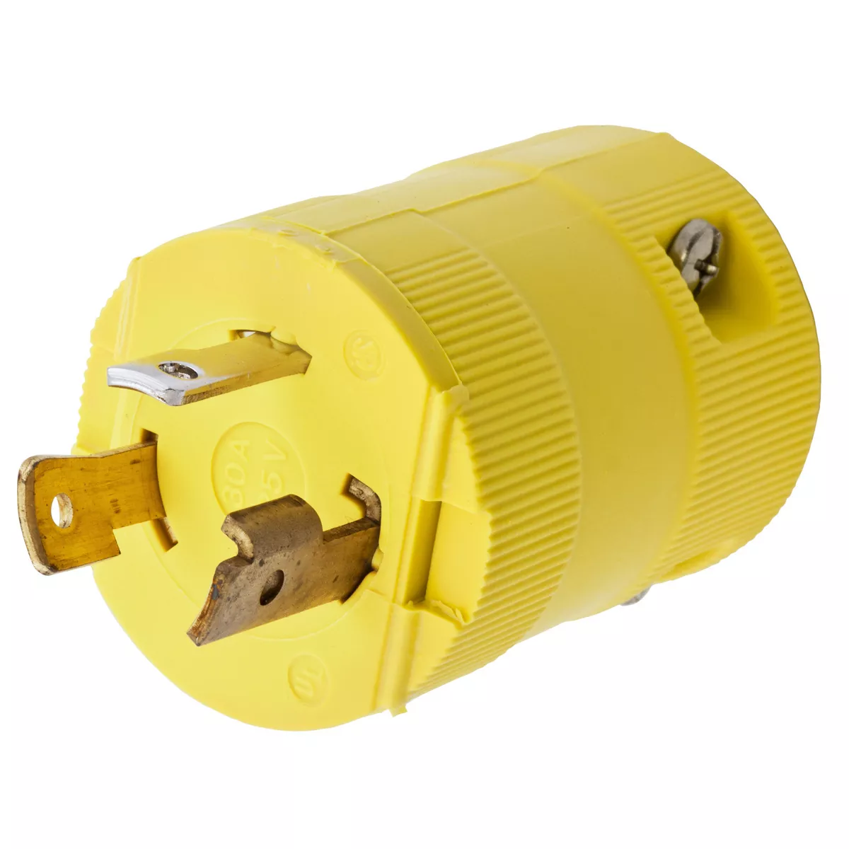 Hubbell HBL2611VY Locking VAL Plug, 30A 125V, L5-30P, YL