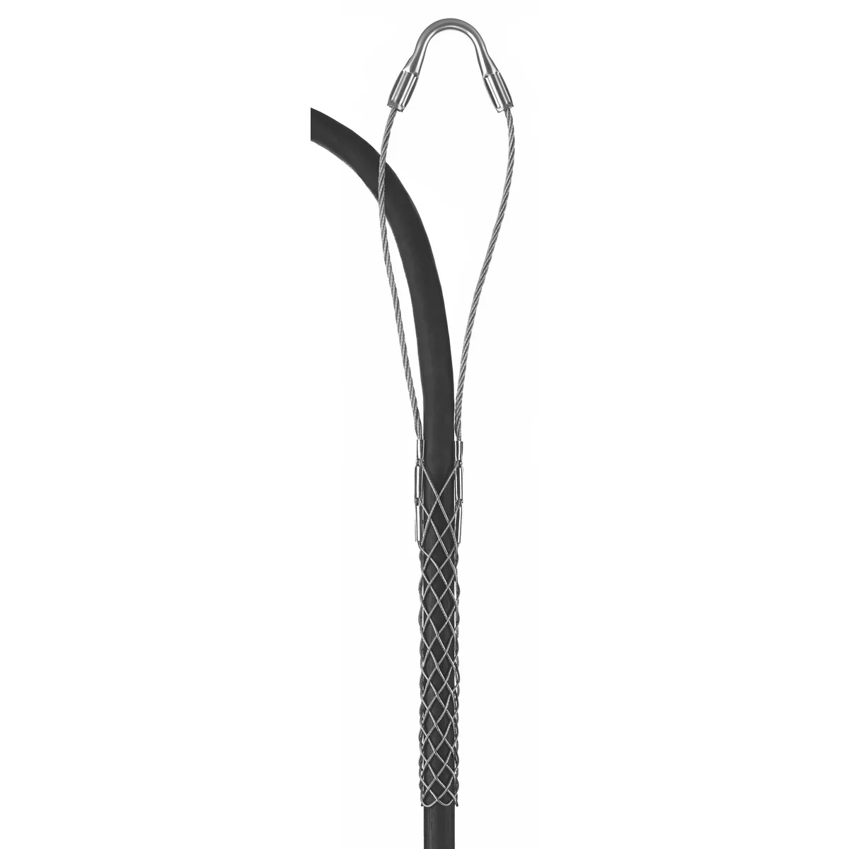Hubbell / Kellems 022291004 Fiber Optic Support Grip, Single Eye, Closed Mesh, Single Weave, Tin-Coated Bronze, 0.46"-0.58"