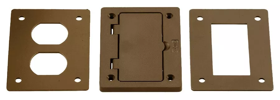 Hubbell PFBR826BRA PLATE, DUP/STYLE, FOR RECT PFB, BR
