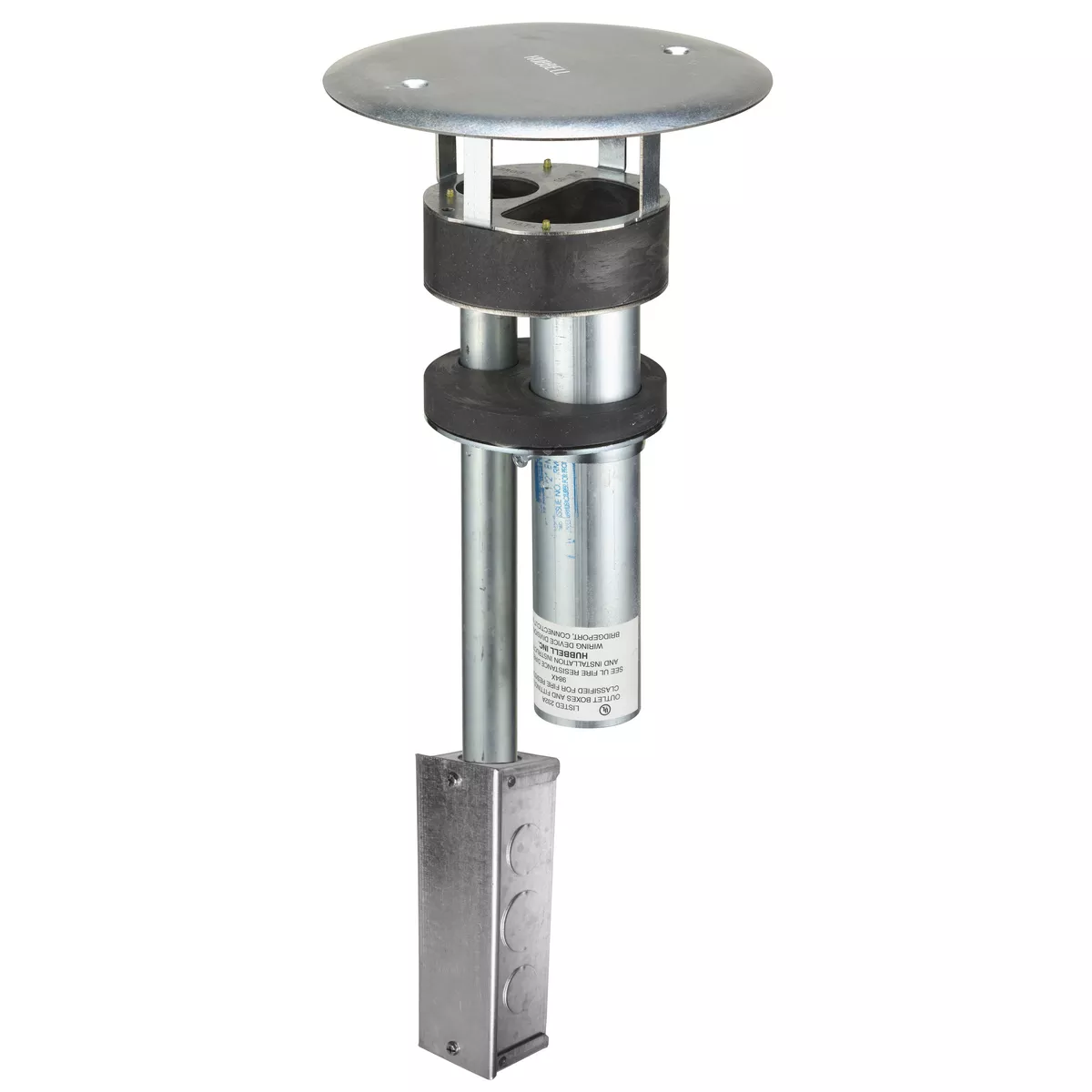 Hubbell S1PTAVFITJ 3-Piece Audio/Video Poke-Through Device with Junction Box