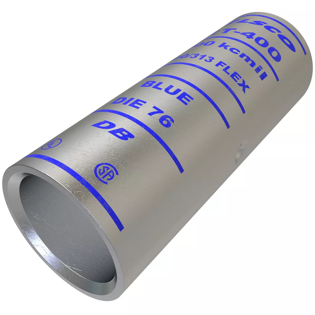 Ilsco CT-400 SureCrimp Copper Compression Sleeve, Conductor Size 400, Tin Plated, UL, CSA