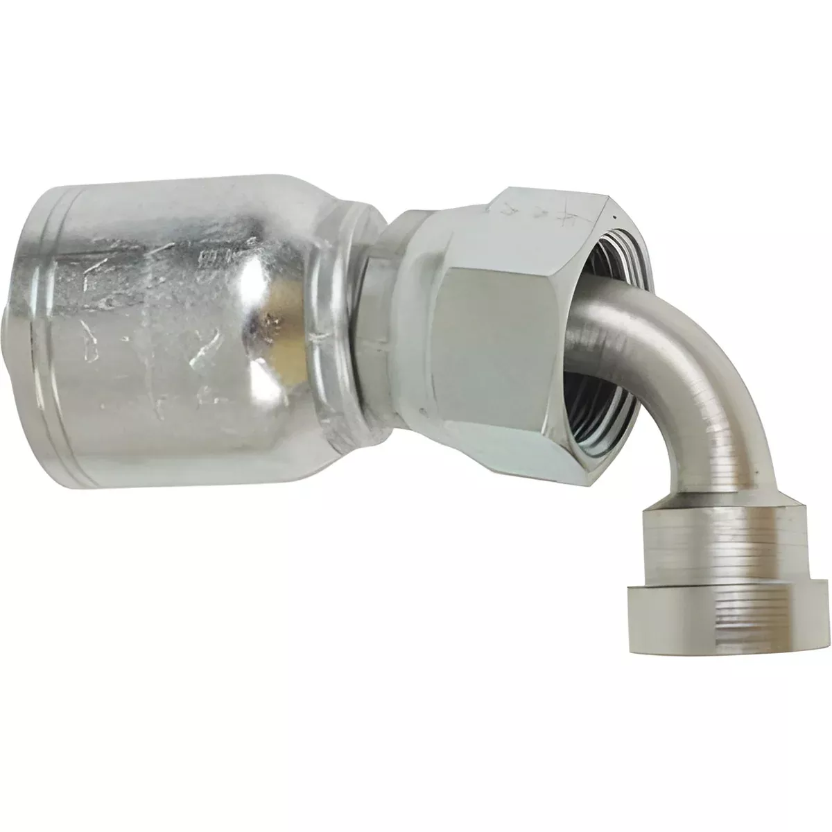JIC FEMALE 90 DEGREE BEND WITH 7/8 INCH THREAD FOR 5/8 INCH HOSE