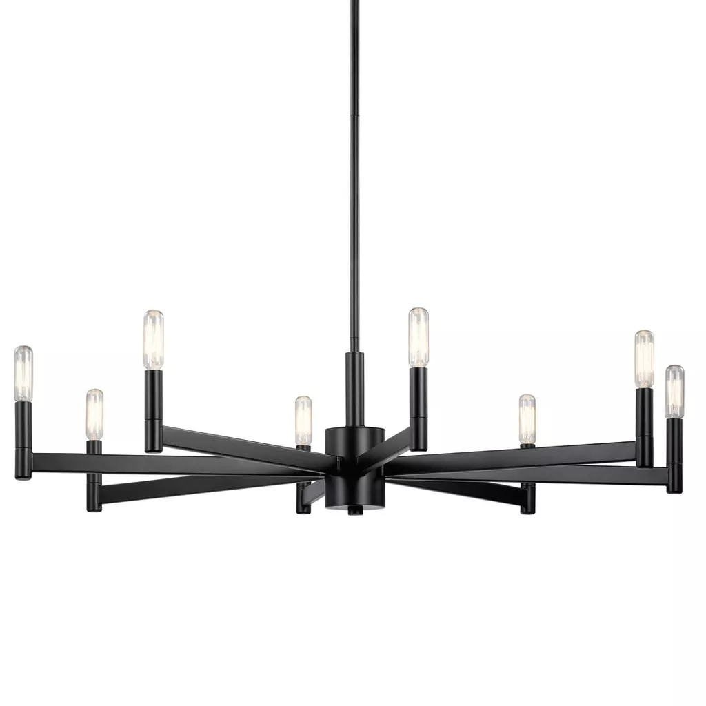 Kichler 43857BK Erzo™ 8 Light Chandelier Black