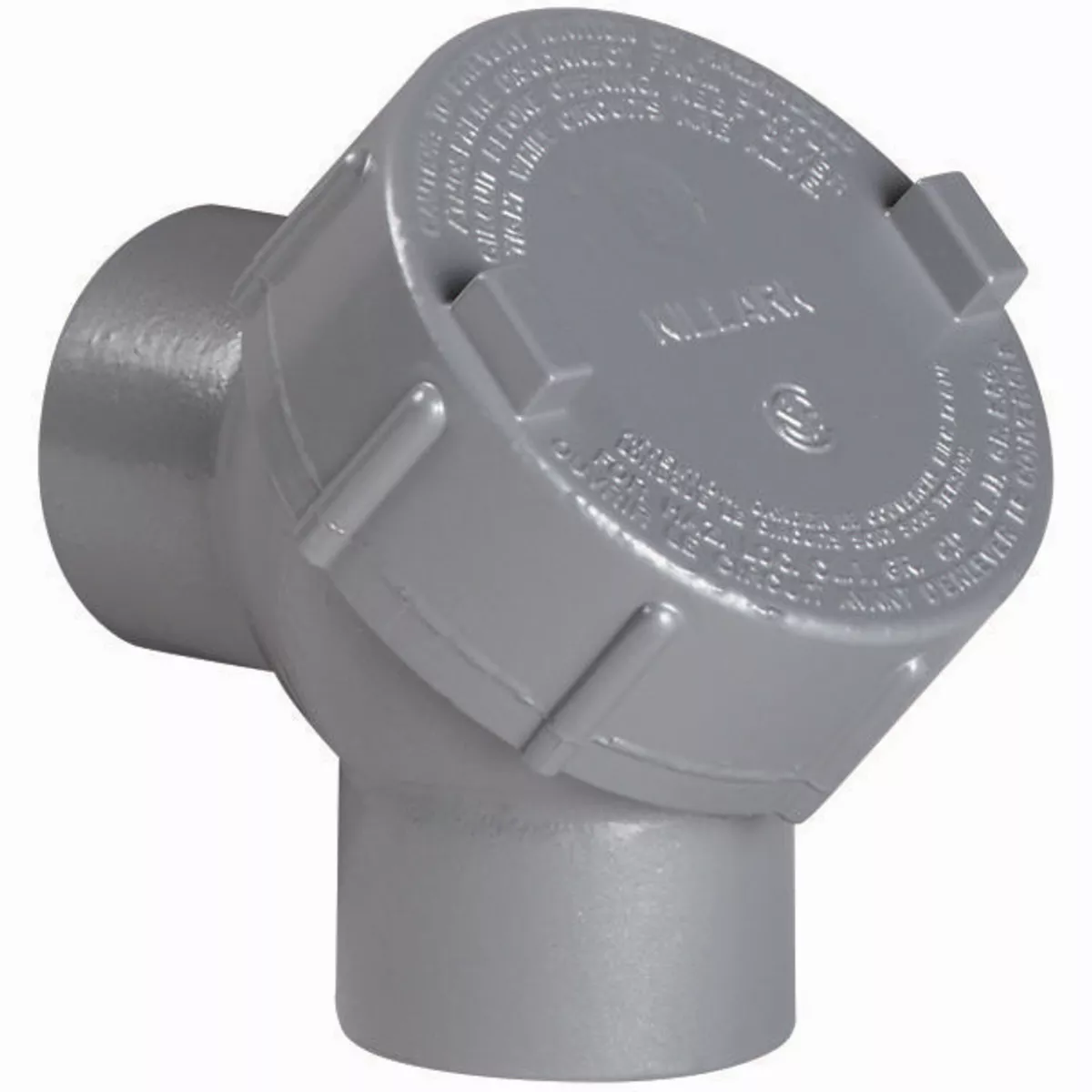 Killark Y-1M 1/2" 90° Capped Pulling Elbow, Iron, Duraloy Finish