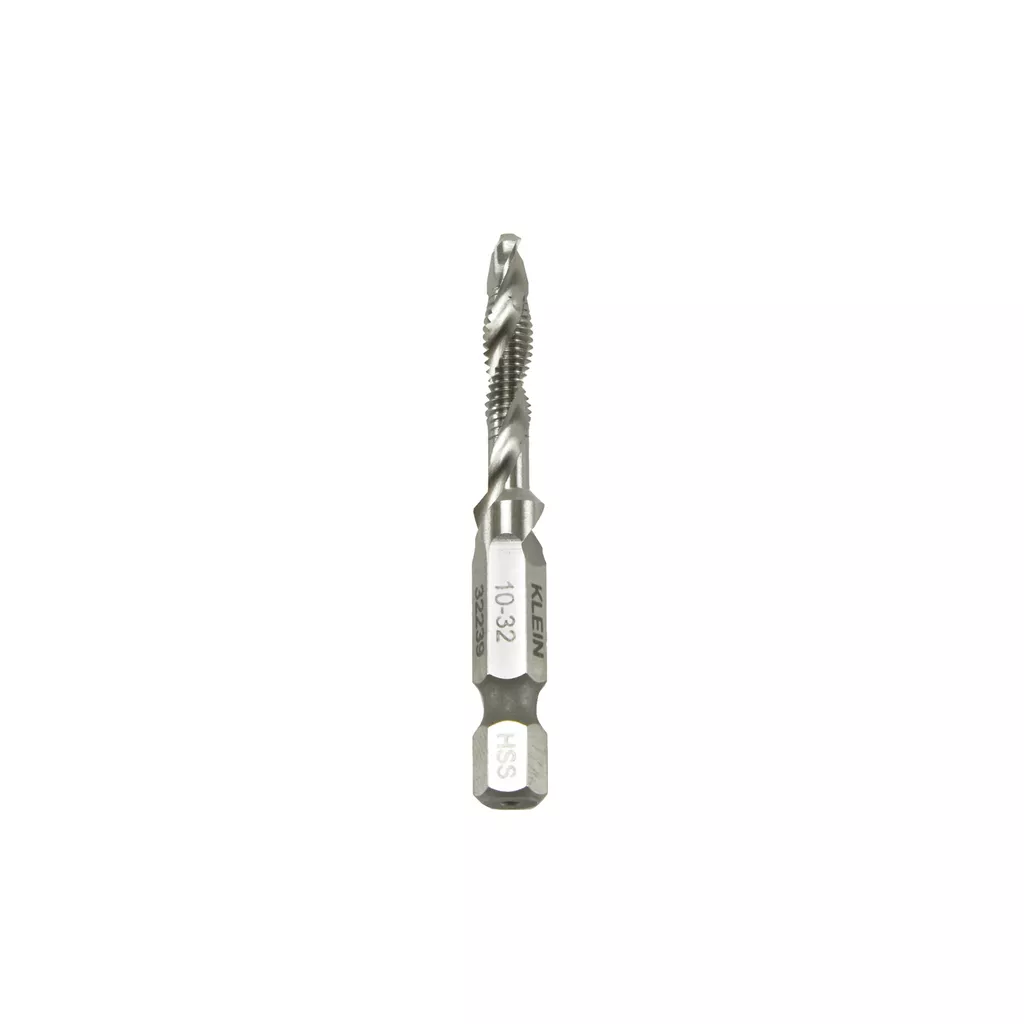 Klein 32239 Drill-Tap, 10-32 Drill Tap Tool, 1/4" Hex, High Speed Steel