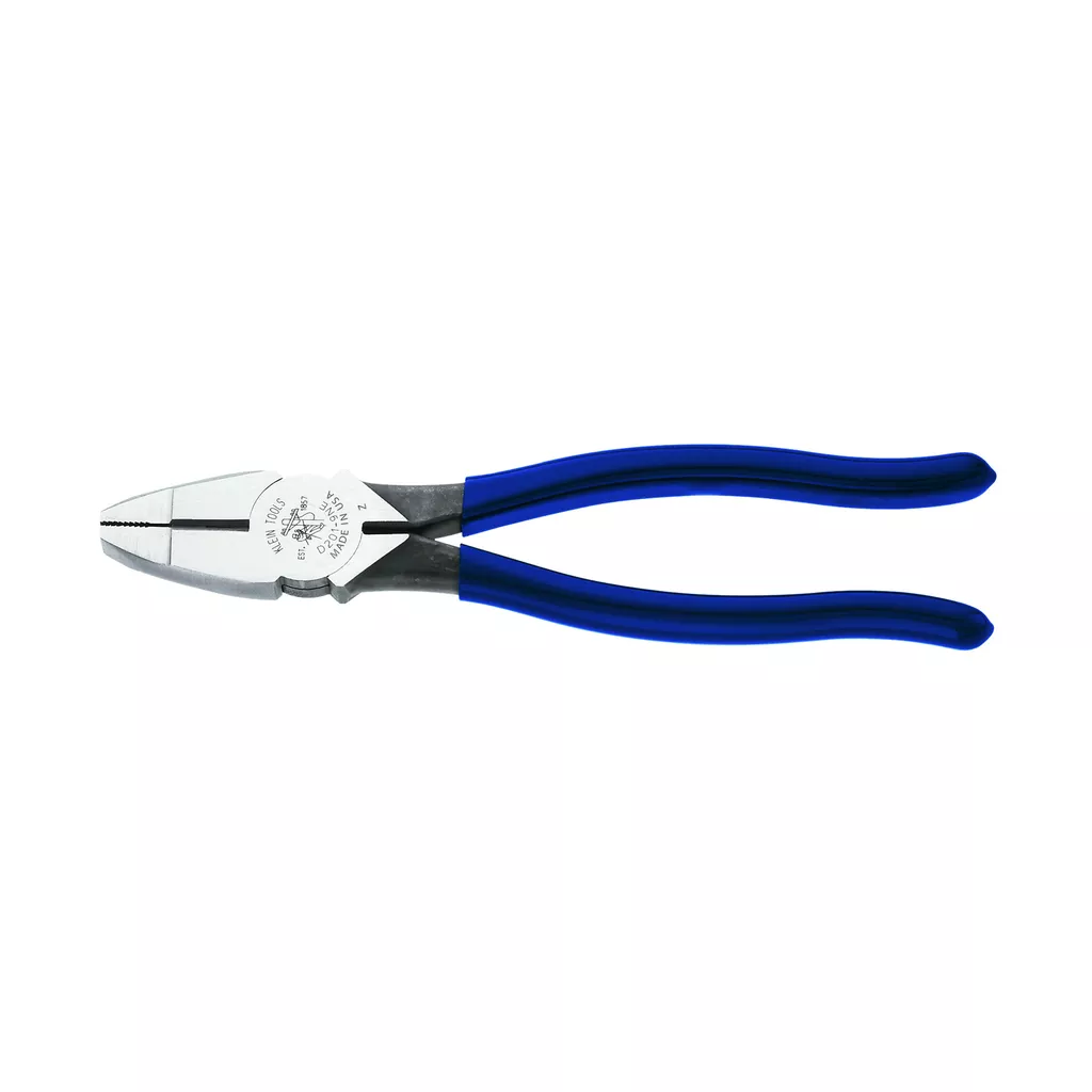 Klein D201-8NE Lineman's Pliers, Side Cutters with New England Nose, 8"