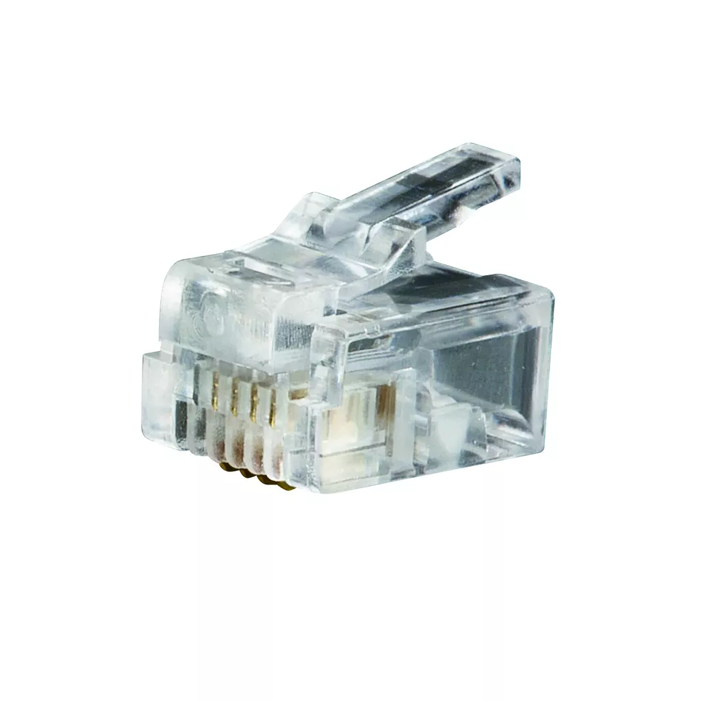 Klein VDV826-601 Modular Telephone Plugs RJ11 6P4C, 25-Pack