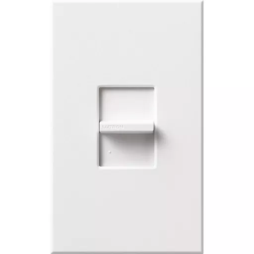 Lutron NTSTV-DV-WH 120 to 277 VAC White 1-Pole Fluorescent/LED Slide Dimmer