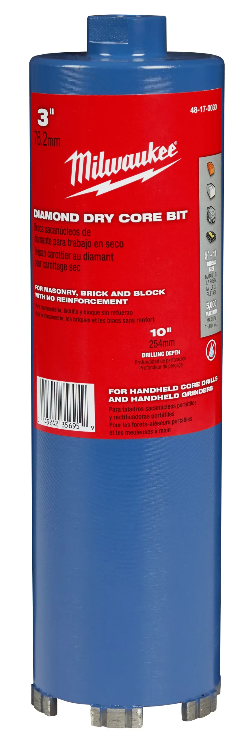 Milwaukee 48-17-0050 5" Dry Core Masonry