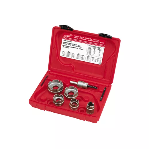 Milwaukee 49-22-8310 7pc Electrician's Sheet Metal Carbide Cutter Kit