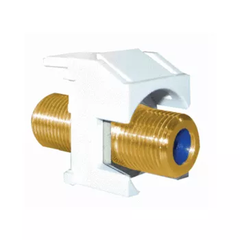 On-Q WP3482-WH White Plastic Self-Terminating F-Video Insert