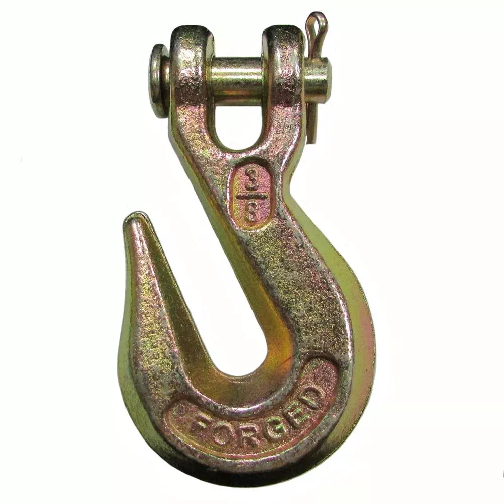One 3/8" Clevis Grab Hook G70 w/ Clevis & Cotter Pins for Towing and Hauling