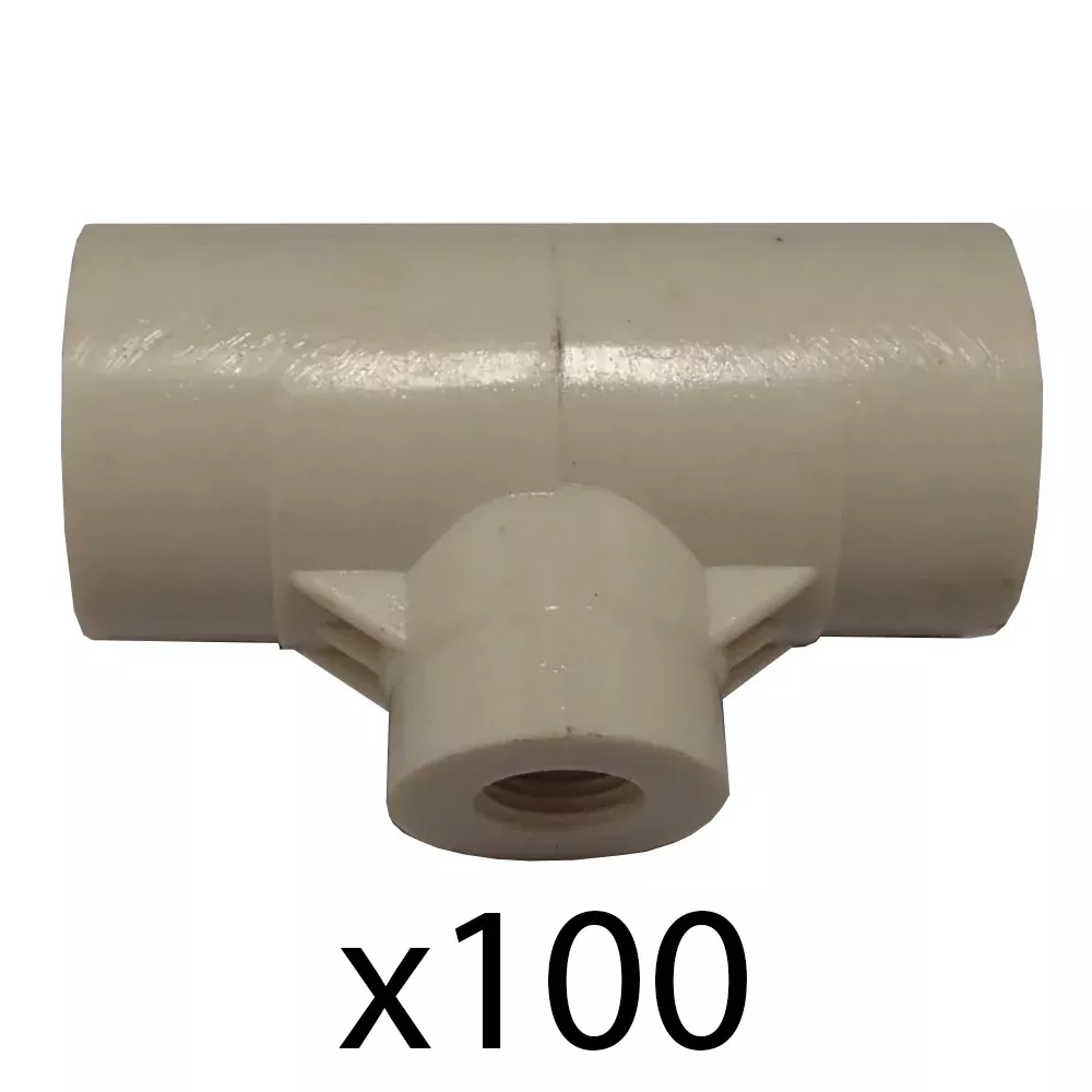 One Hundred (100) Water Drinker 1/2" PVC Fitting for Waterer Cups or Nipples