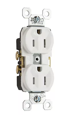 P&S TR5252W CML RECEP DUP 15A 125V