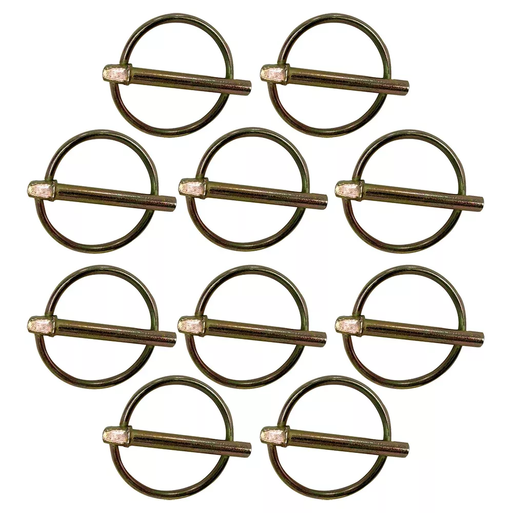 Pack of 10 Ten Linch Pins 1/4" O.D. x 1 3/8" Usable Length