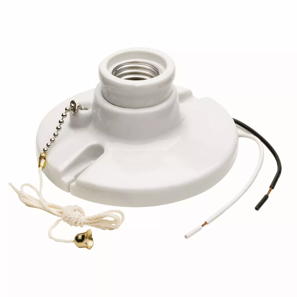 Pass & Seymour 29816-C2 250 Volt 250 W White Porcelain Medium Base Incandescent Lampholder