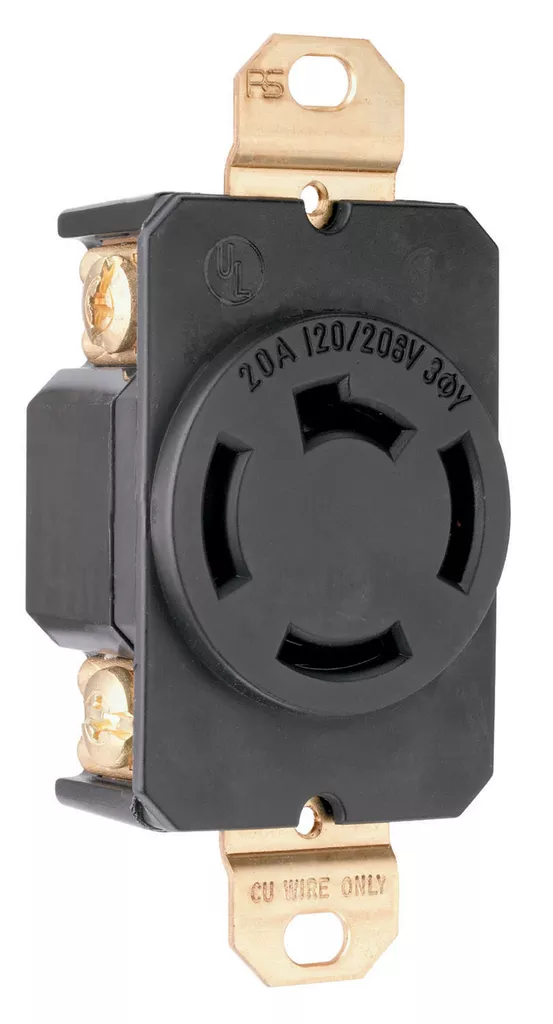 Pass & Seymour 7410 Receptacle 4wire 20A 120/208V Turnlok