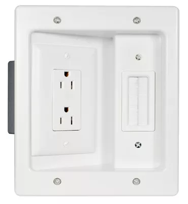 Pass & Seymour HT2102-WH-V1 Flat Panel TV Connection Kit