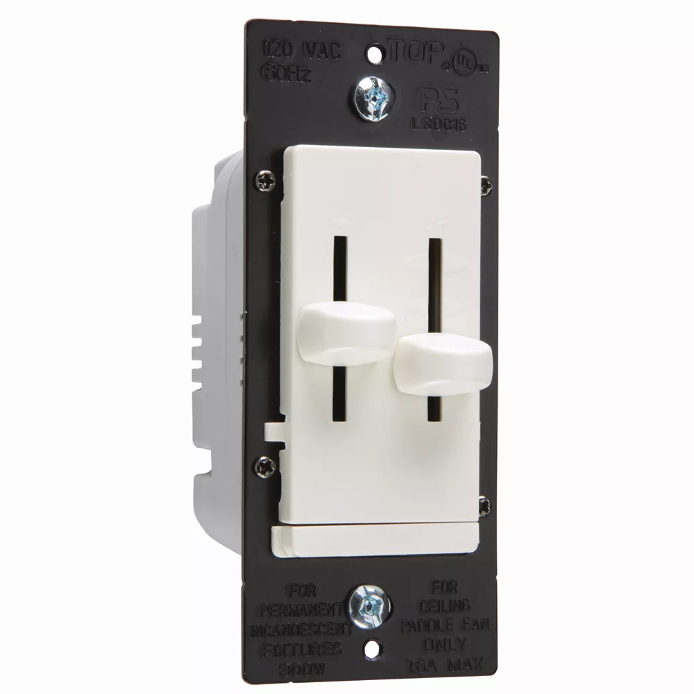 Pass & Seymour LSDC-16LAV Fan Speed / Dimmer Control, 3-Speed Single Pole - Light Almond