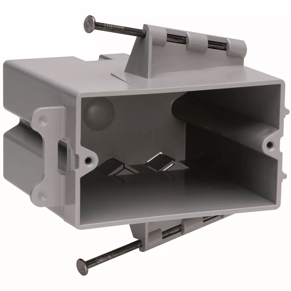 Pass & Seymour PH1-22-R 1-Gang Switch & Outlet Box, Horizontal, Captive Mounting Nails