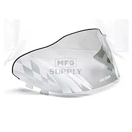 Polaris Generation II Med-Low Flared Windshield White Checker