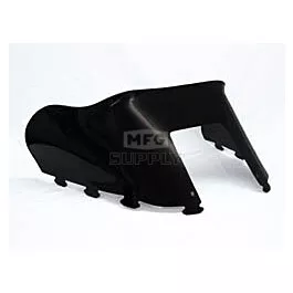 Polaris Low 11-1/2" Flared Windshield Black. Old Generation Style Hood.