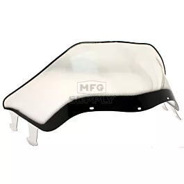 Polaris Low 11-1/2" Windshield Graphic Smoke. Agressive Style Hood.