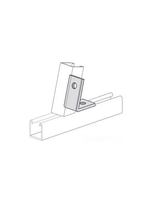 Power-Strut PS 605 EG Electrogalvanized 3-Hole Corner Channel Angle Fitting