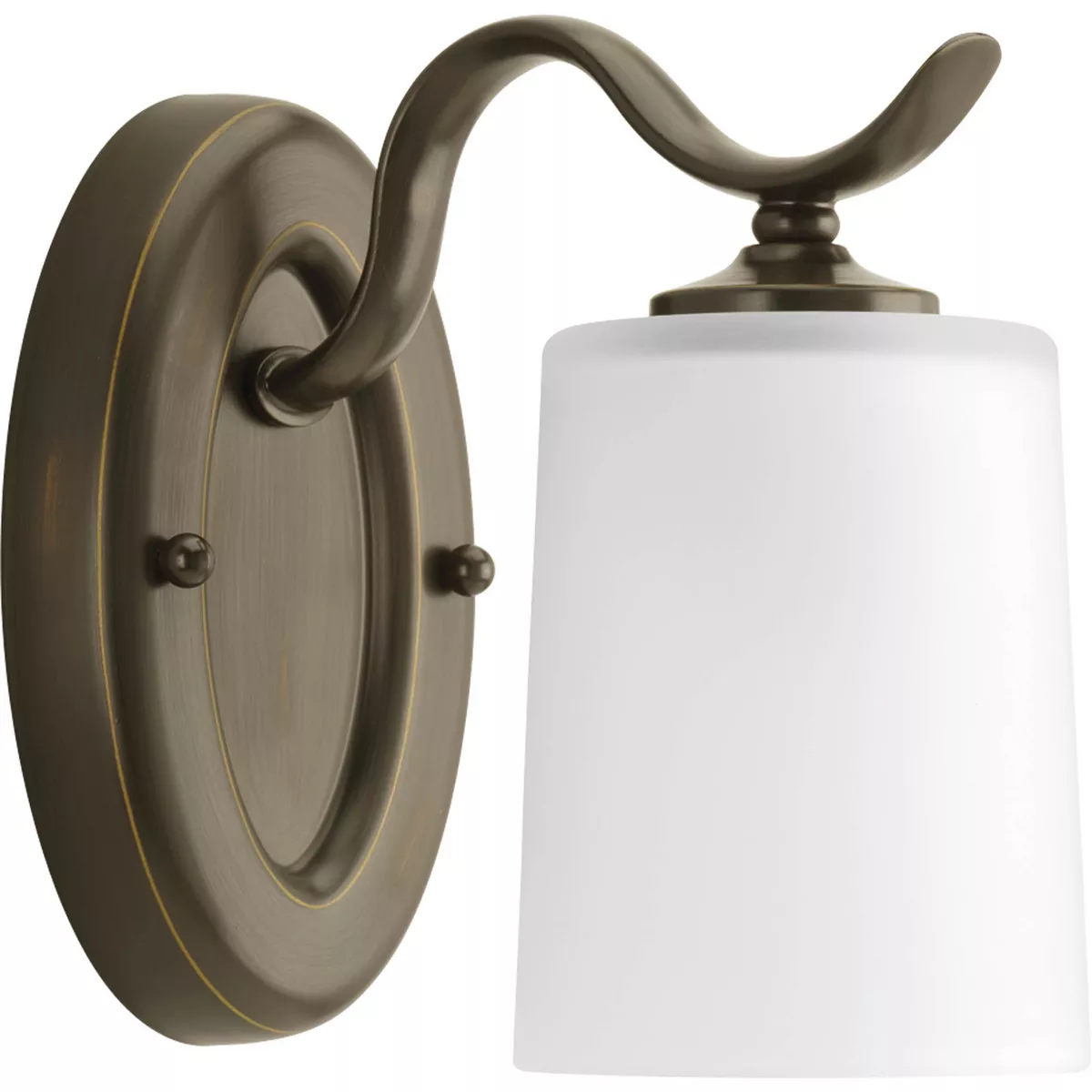 Progress P2018-20 Inspire Collection One-Light Antique Bronze Etched Glass Traditional Bath Vanity Light