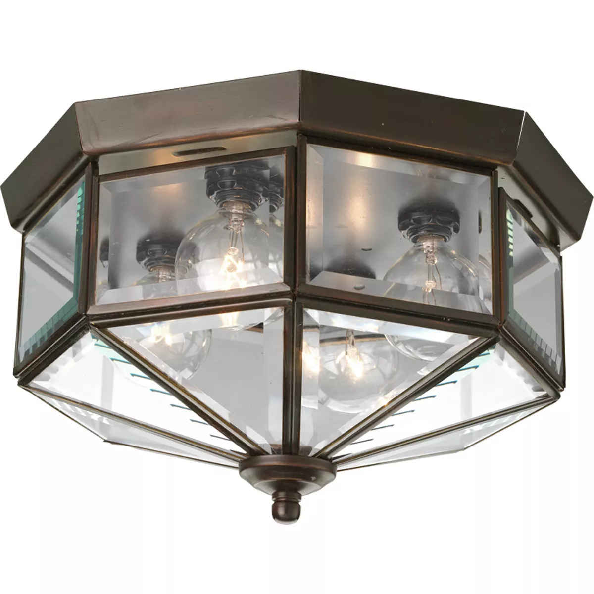Progress P5789-20 Four-Light Beveled Glass 11-1/8" Close-to-Ceiling
