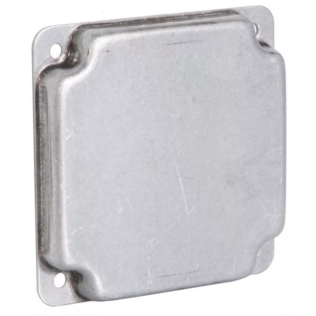 Raco 804C 4" Square Exposed Work Cover, Raised 1/2", Blank, No Hole