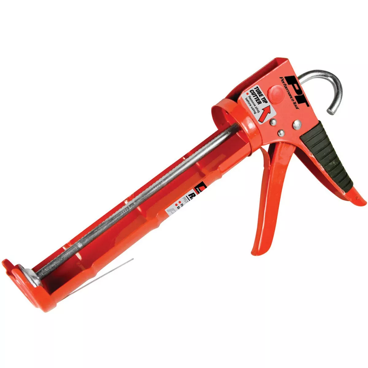 RATCHETING CAULK GUN WITH CUTTER