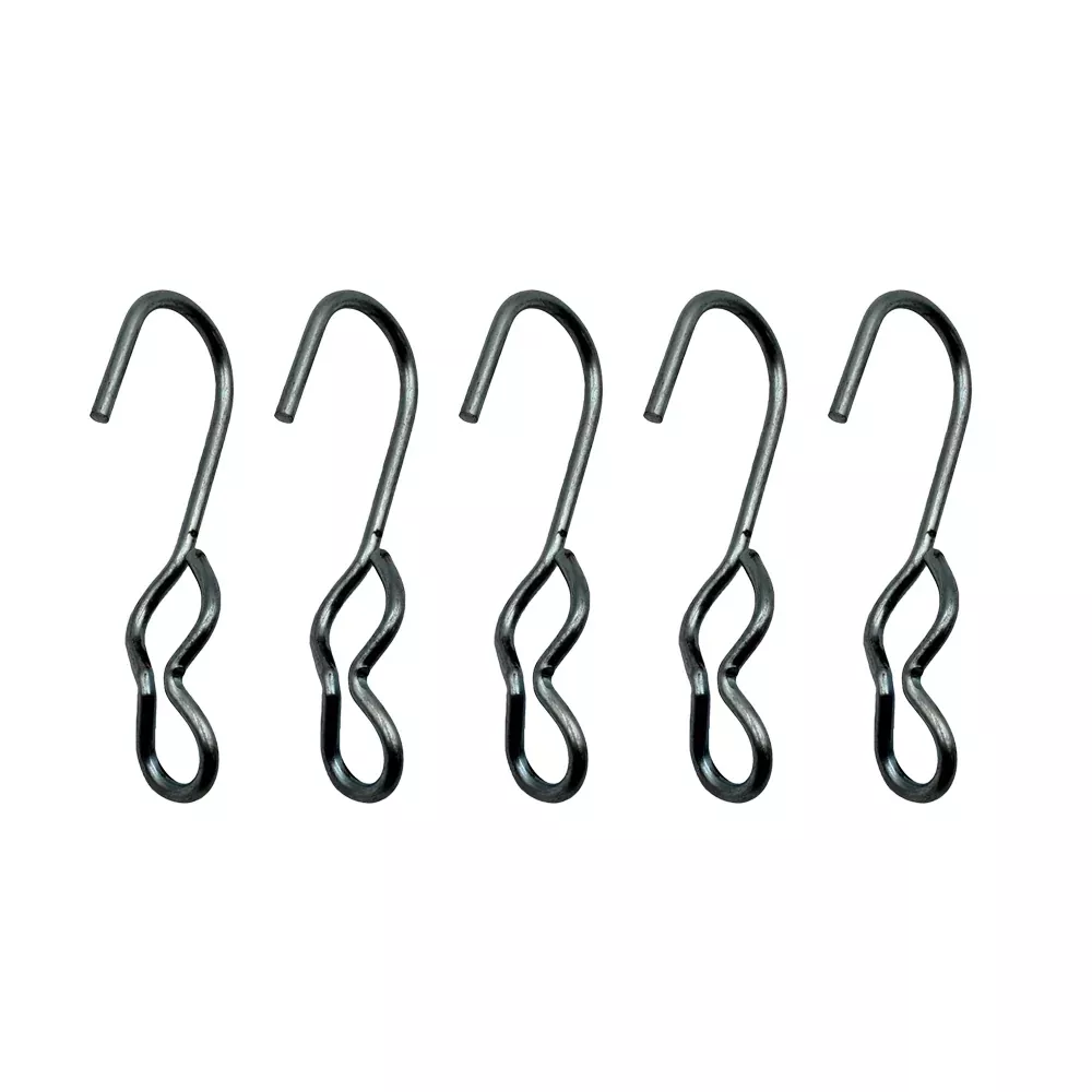 S J Hooks 5 Piece Set Steel Construction for Rope Shock Cord Bungee Cord