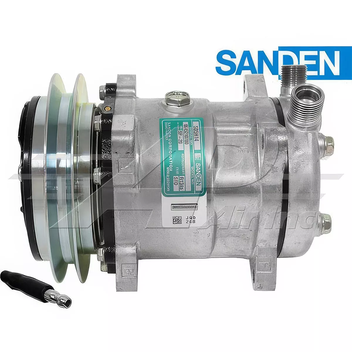 Sanden SD5H14, 6" Single Groove, Vertical 8 And 10 O-Ring for Ford/New Holland